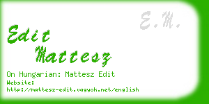 edit mattesz business card
